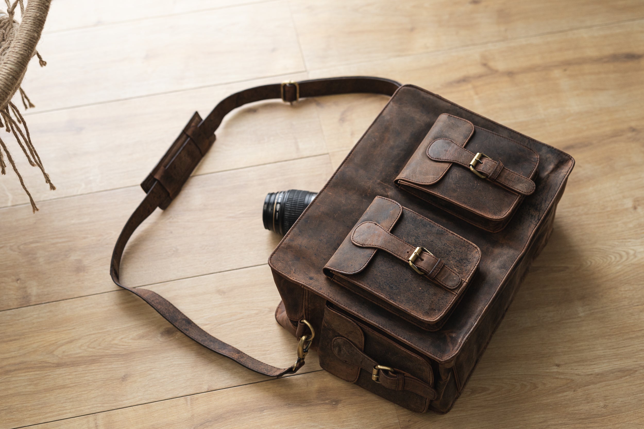 leather camera bag