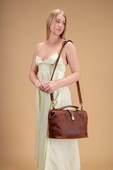 Leather Handbag Bag - Sage