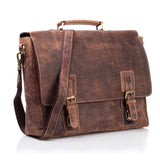 Vintage Leather Messenger Bag Bronx
