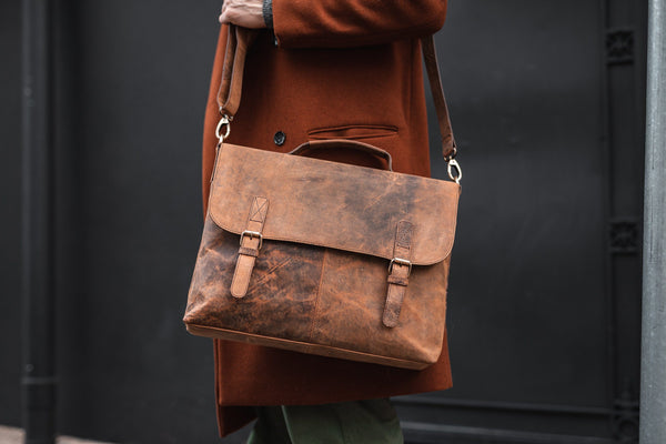 Leather Messenger Bag by Vintage Leather Sydney