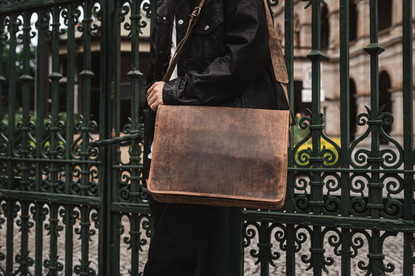 leather messenger bag