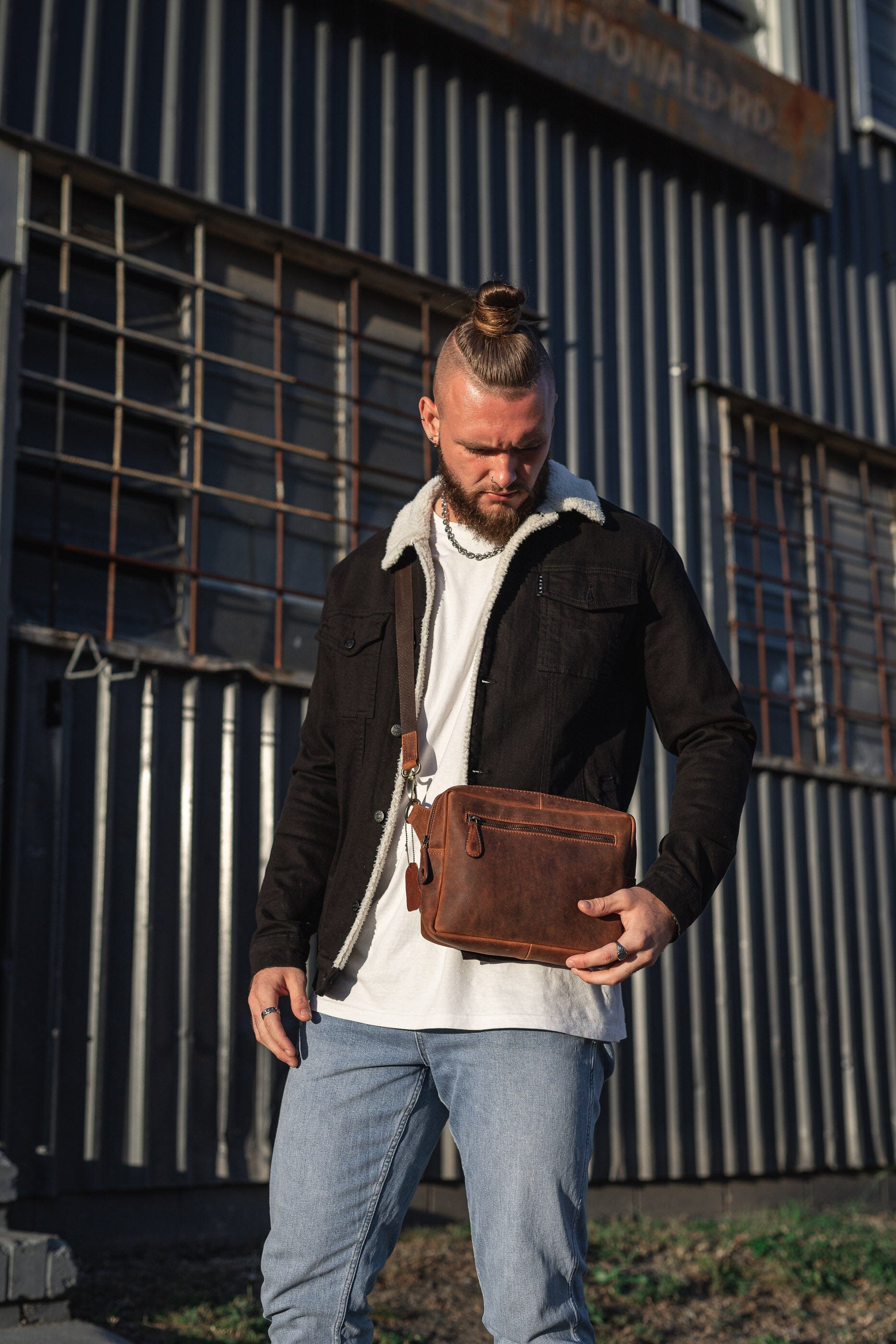 Outlaw Leather Sling Bag main image 1
