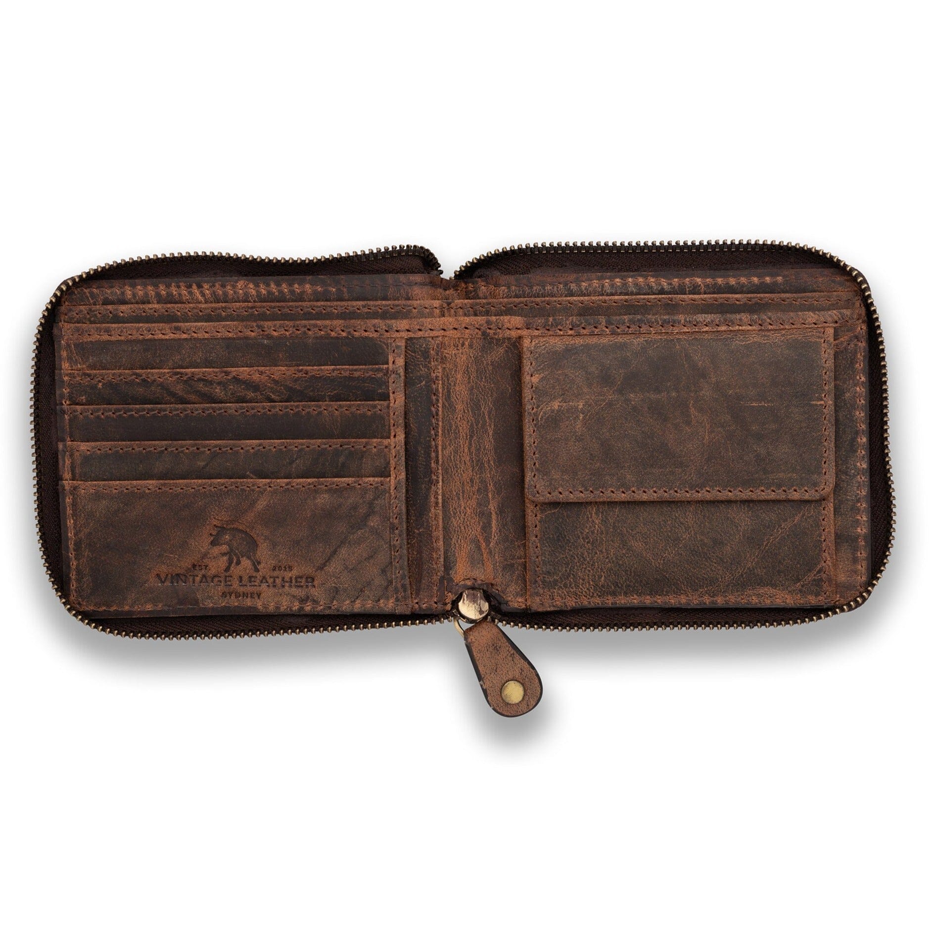 Find the Perfect Mens Zip Around Wallet at Vintage Leather Sydney