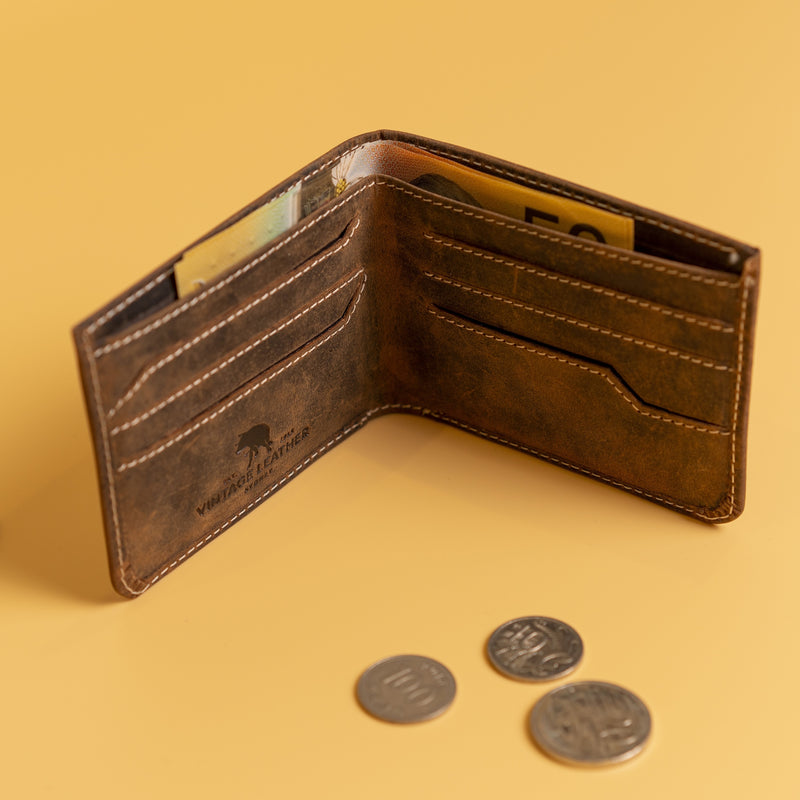 Mens Slim Leather Wallet From Vintage Leather Sydney 