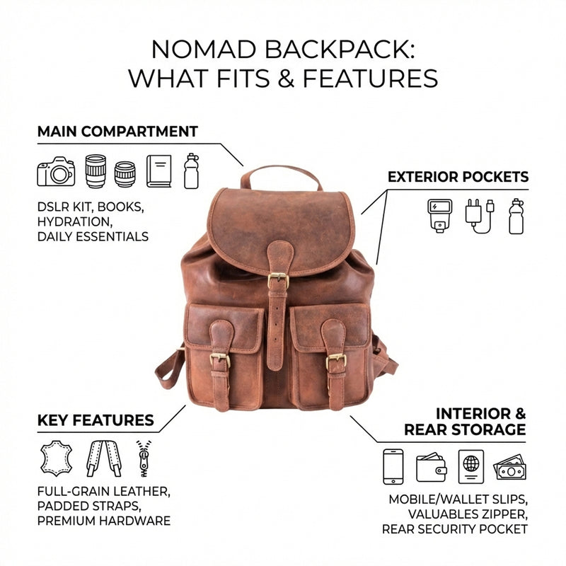 Nomad Leather Backpack
