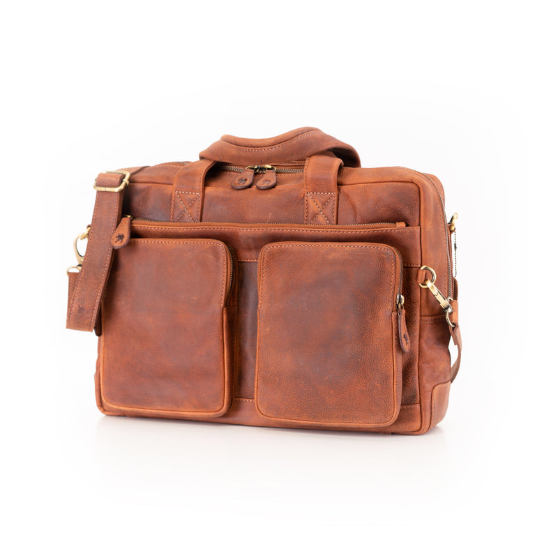 Leather Messenger Bag Zenith | Full-Grain Work Messenger Bag