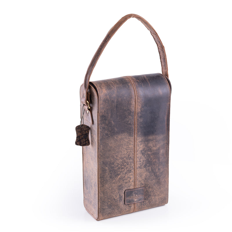 Leather Wine Bottle Bag TILBURY