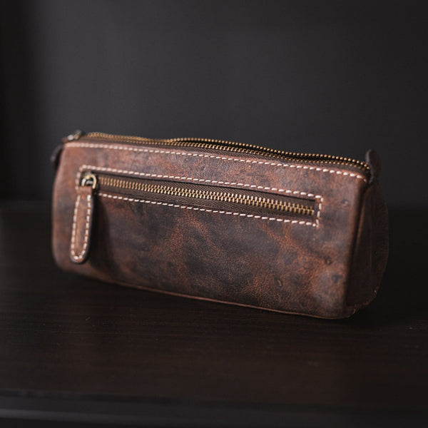 Tan Small Leather Pencil Case – Choosing Keeping