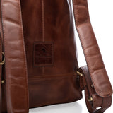 Leather Rolled Backpack - Huston By Vintage Leather Sydney 