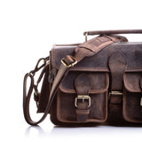 Leather camera bag by vintage leather Sydney 