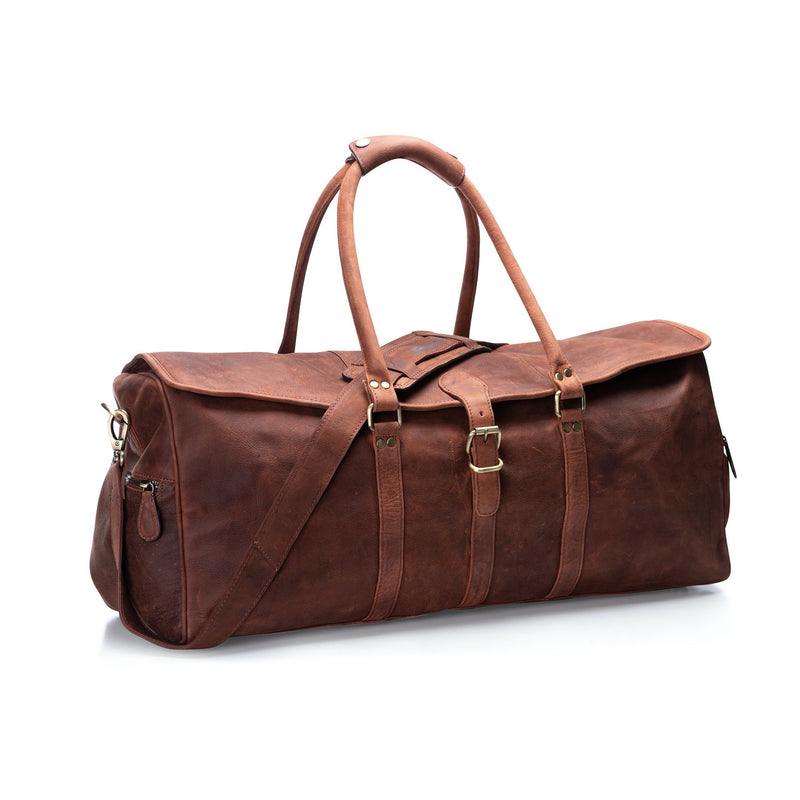 Large Leather Handmade Duffle Bag – Vintage Leather Sydney