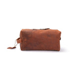 Leather Toiletry Bag Tan Colour Name Barker By Vintage leather Sydney